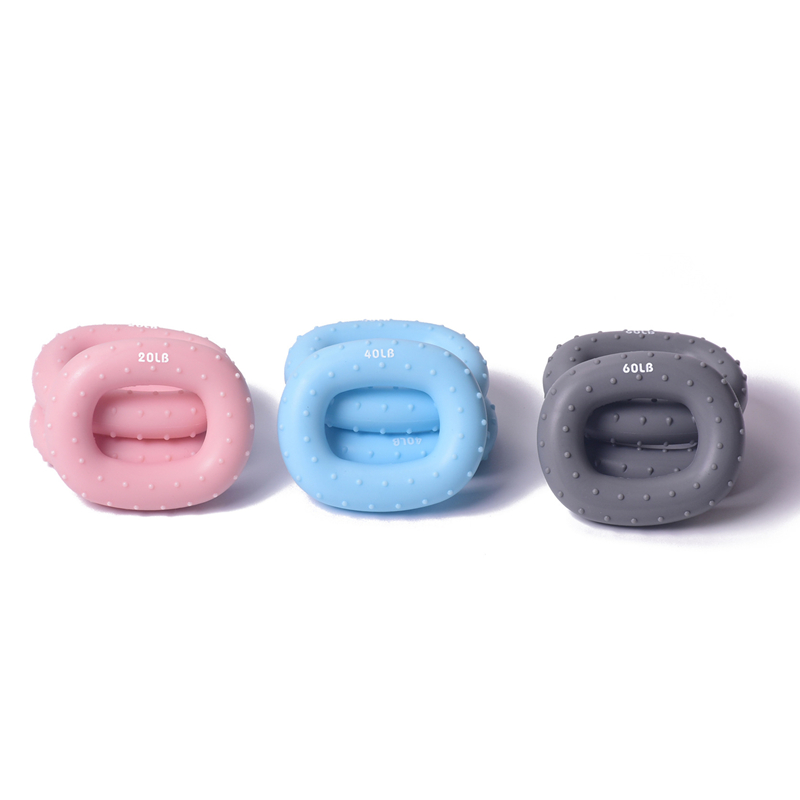 Various Color Silicone Wrist Exercise Hand Grip Finger Grip Strength Trainer Ring for Children Old People