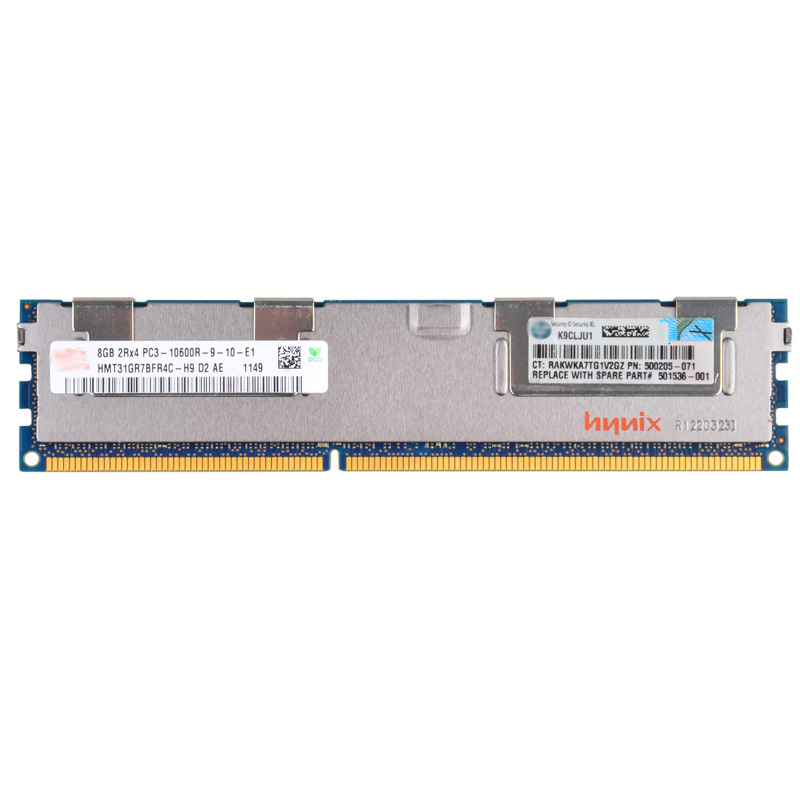 Б/у Серверная оперативная память оригинальный чип 8 Гб DDR3 1333 PC3-10600R ECC REG сервер оперативная память с радиатором