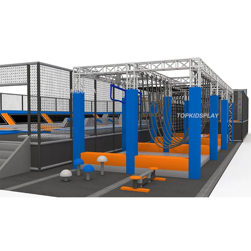 Best Commercial Trampoline Park manufacturer adult kids indoor playground inflatable bounce trampoline park with ninja obstacles