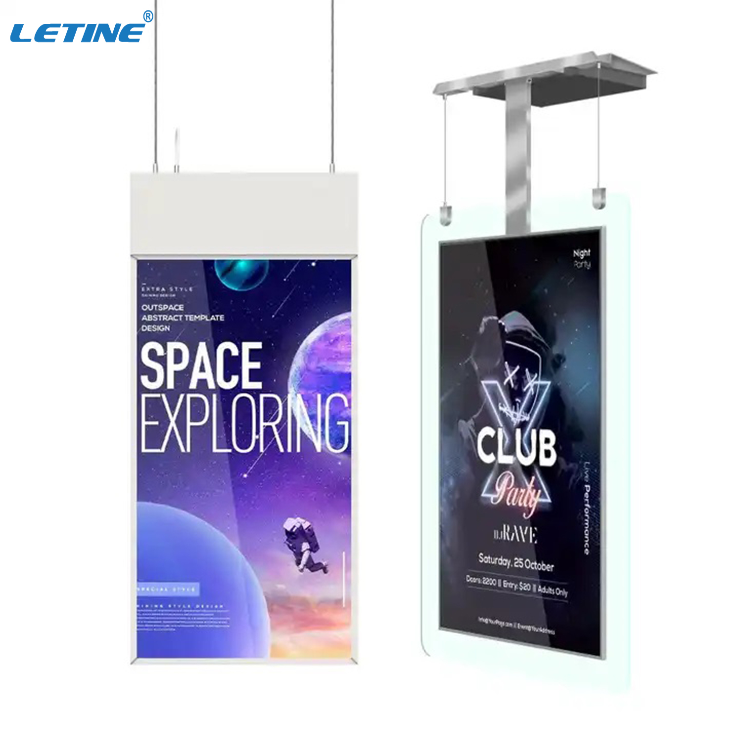 Business Advertising Equipment Hanging 43  49  55 65inch   Double /Single Size Advertising Player