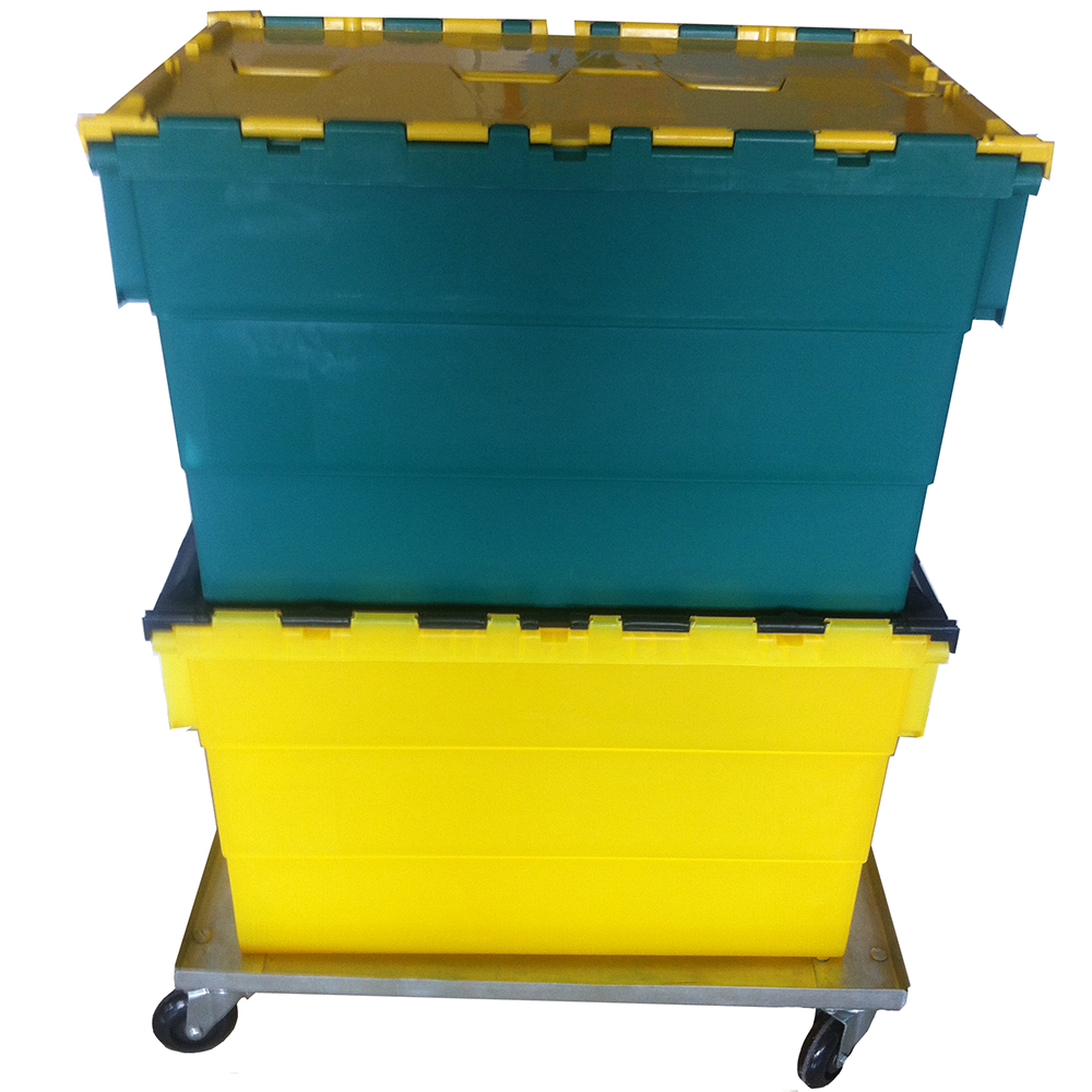 70L штабелируемые и гнезда Sawtooth крышка пластиковые ящики для хранения