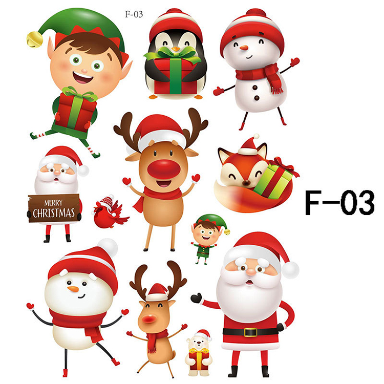 Christmas Window Decals Sticker Printing Super Clear Pvc Film Transparent For Clear Glass Vinyl Sticker Holiday Decoration