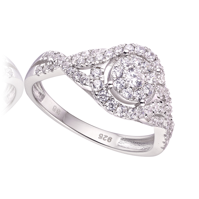 Silver Jewelry High Quality Wholesale Cz 925 Plain Wedding Silver Heart Ring