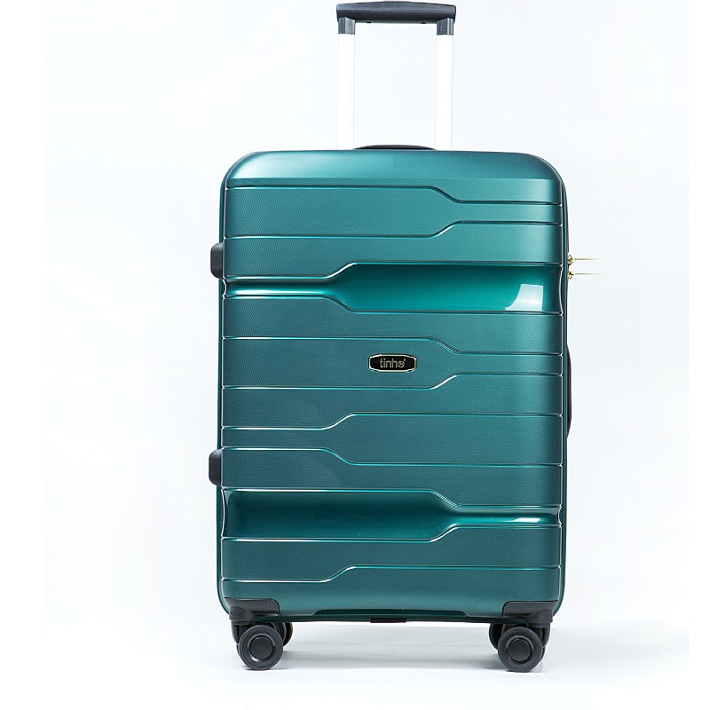 Luggage High Quality trolley luggage PP material aluminium trolley supper lighter