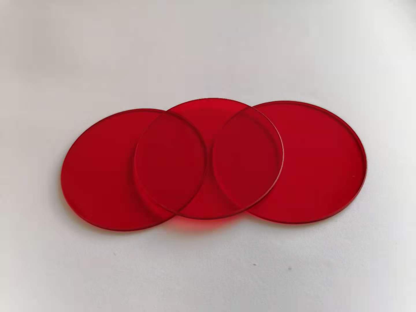 Factory custom RG610 optical glass red filter lens HB610