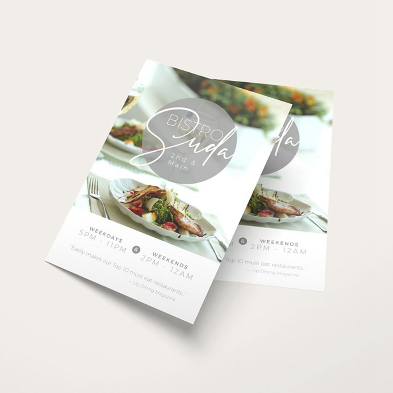 Flyer Die-cut Disposable High Quality Club FSC Customised Business Flyer