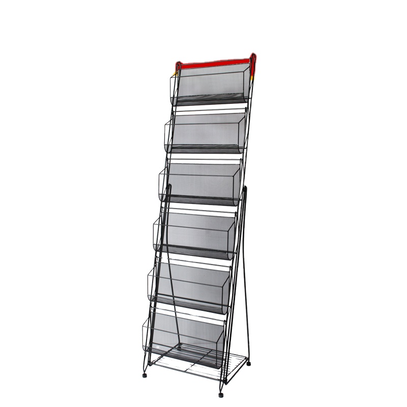 Metal Magazine Brochure Holder Rack Literature Display Stand Reusable Newspaper Shelf