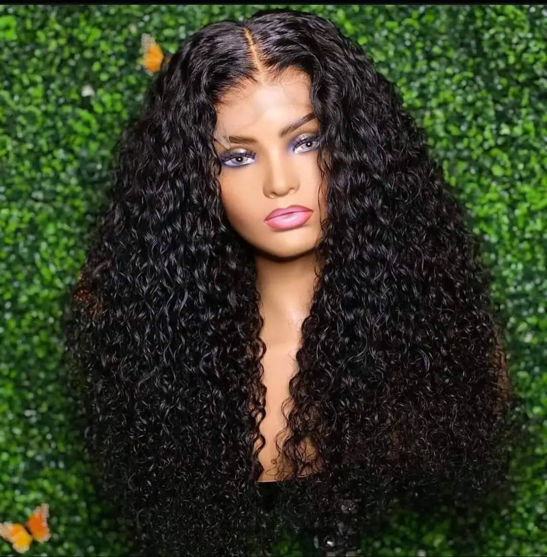 Wholesale Indian cuticle aligned raw virgin curly hair Hd Lace Frontal Wig Full Swiss Lace Front Closure Human Hair Wig