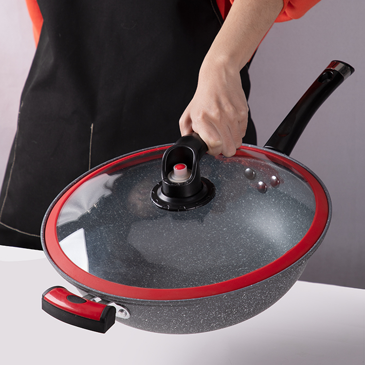 Прямые продажи с фабрики китайская газовая и Индукционная кухонная посуда, кухонный антипригарный ВОК