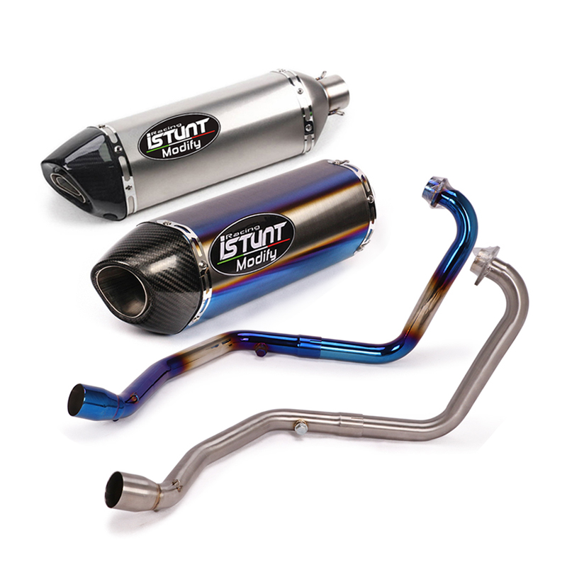 Slip On For Gixxer250 SF250 Motorcycle Exhaust Full System Escape Modified Front Middle Link Pipe 51mm Muffler