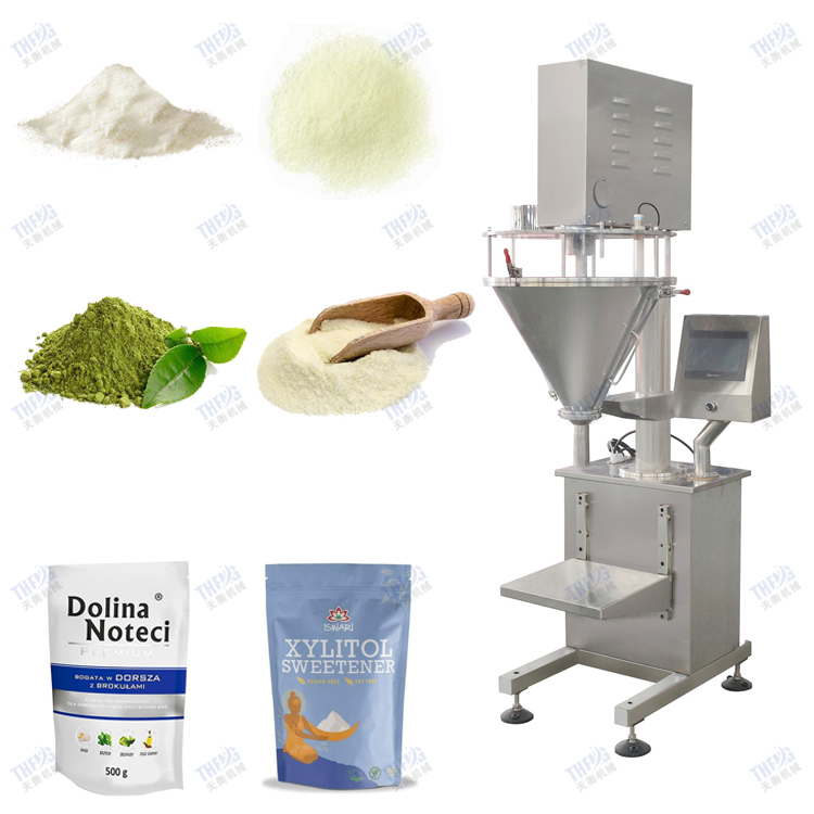 1kg semi auto spice flour corn cocoa powder milk coffee powder filling packaging machine