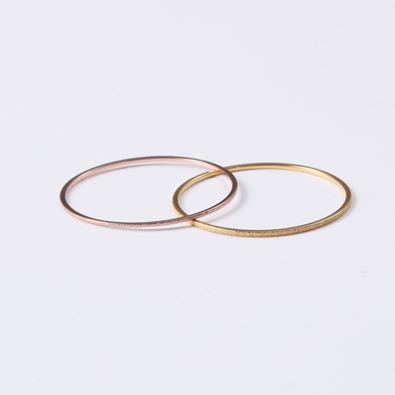Yiwu Meise Gold Plated Simple Women's Stainless Steel Super Thin Ring