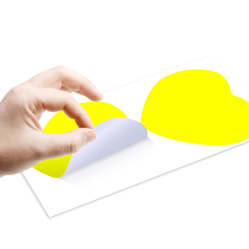 Colorful Love Polka Dot Nameplate Sticker Self-Adhesive Large Kindergarten Clothes Marking Yellow Heart-Shaped Arm Patch Label