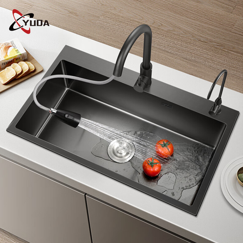 YUDA Hot Sell Dish Washer Handmade Single Bowl 201/304 Stainless Steel Kitchen Sink