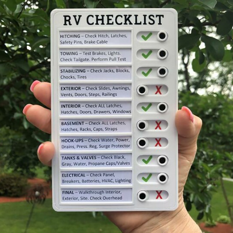 New Portable Journal Removable Reusable Camping Notepad Checklist RV Checklist Note Board For Home Traveling For Home Traveling