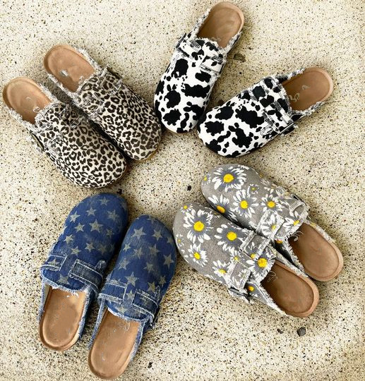 Wholesale Canvas Women fashion Shoes Ver G Picnic Slide Leopard Daily wear walking comfortable shoes light good quality
