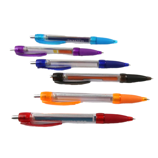 Plastic Scroll Pen With Banner Cheap Pull Out Banner Pen with Printed Paper