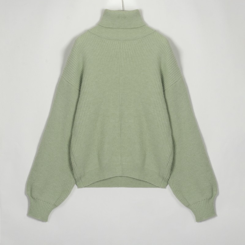 winter women knitted sweater high neck knitwear jumpers turtleneck women plus size sweater pullover knitting custom