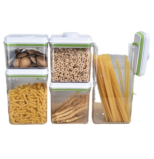 New Design Air-tight Home Kitchen Food Storage Container Organizer Set. Stackable Freezer Organizer Plastic Pantry Container