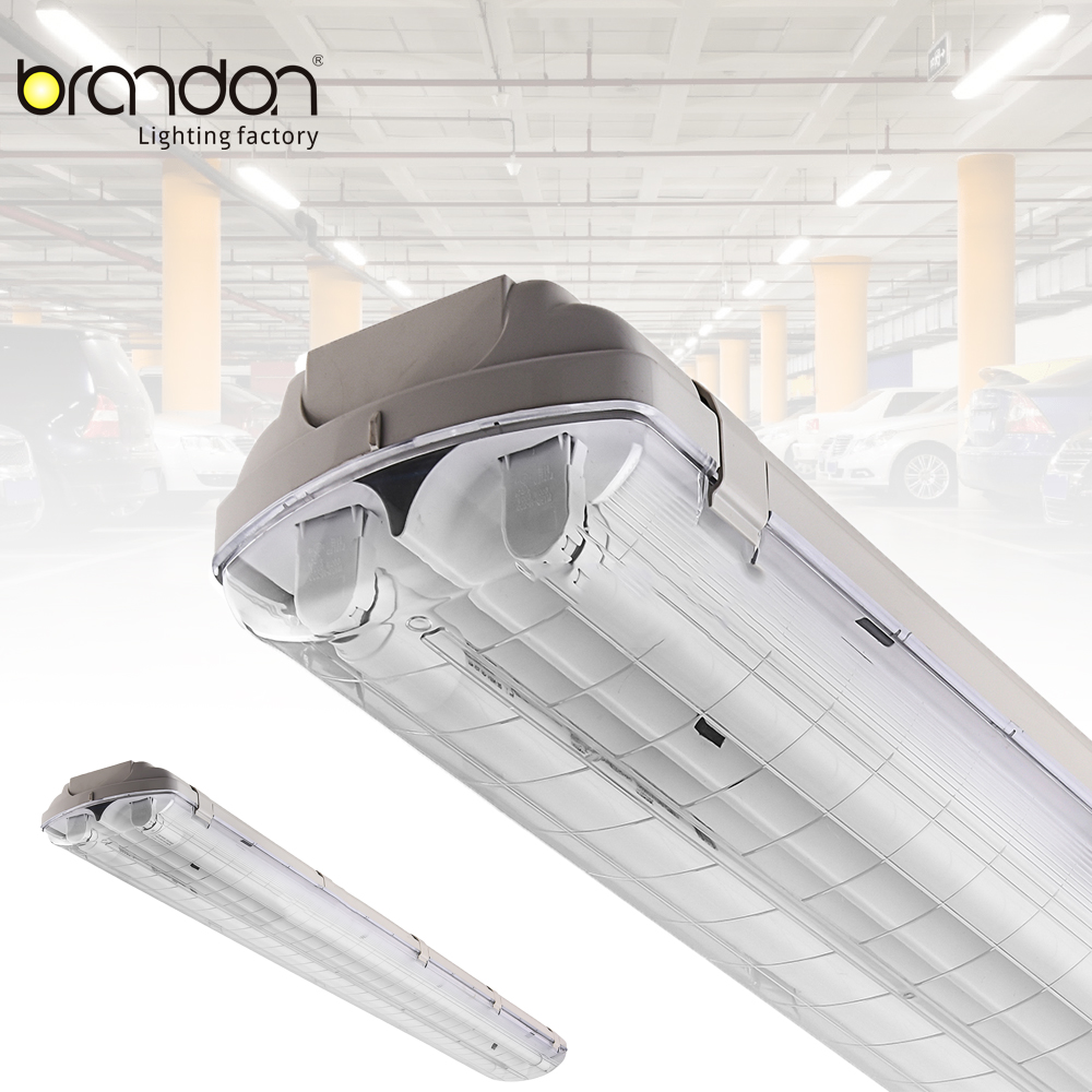 120-277v 4ft t8 водостойкие люминесцентные светильники ip65 3 лампы tri-proof led light