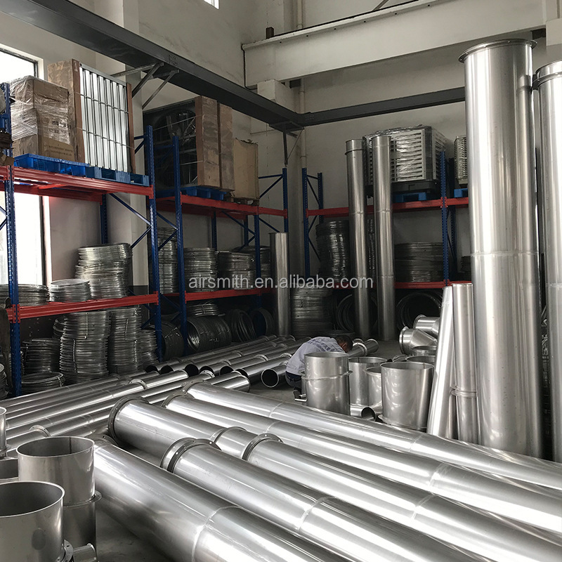 Industrial Design 304 /316stainless steel air duct Galvanized steel ventilation pipe fresh air duct weld duct with flange