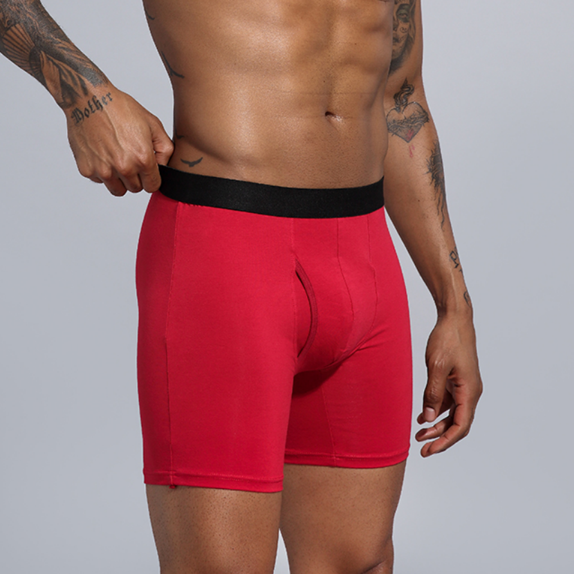 Oem Man Underwear Boxers Shorts Briefs Panties Quality Homme Coton Male Breathable 95%Cotton Spandex Long Boxer Underwear