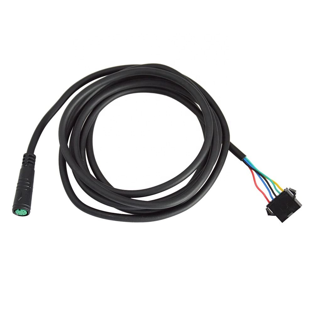 E-Bike Extension Cable 5 Pin Waterproof Extension Conversion Cable Line to SM Connector for Electric Bike displays