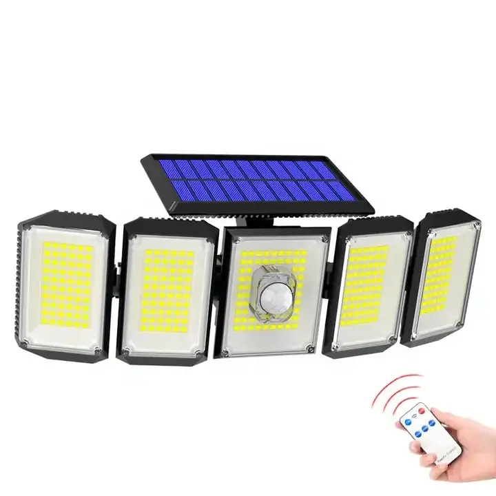 New Hot Selling 5 Head Solar Motion Sensor Security Lights For Outdoor And Indoor