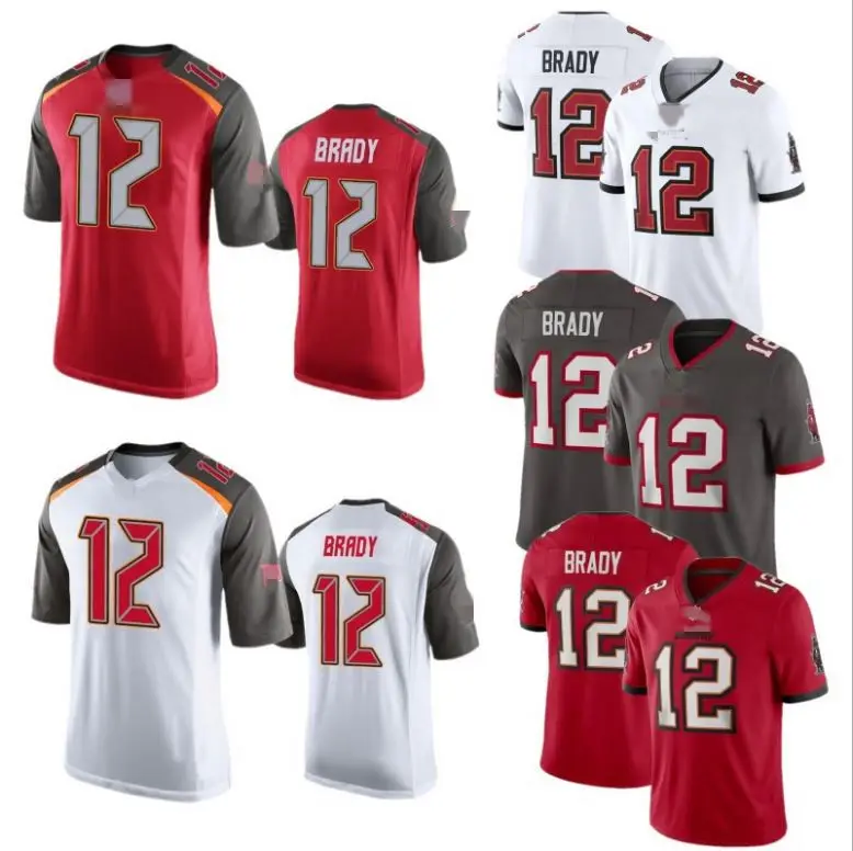 Buccaneers #12 Tom Brady Custom American Football Jerseys Sublimation NF L Jerseys