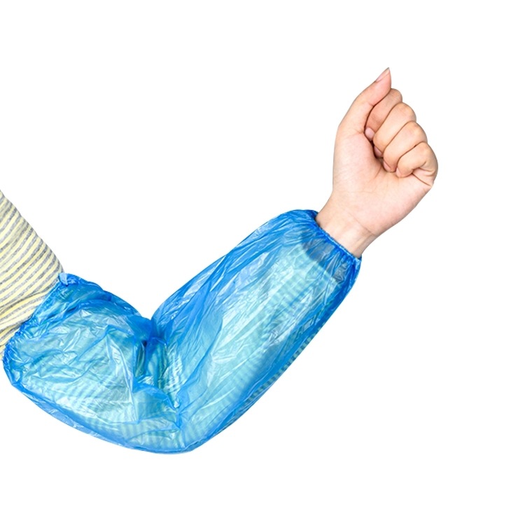 Polyethylene Plastic Arm Disposable Pe Sleeve Cover With Elastic Cuff