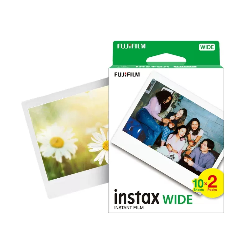 Горячая Распродажа двойной пакет Fujifilm instax широкая пленка белый край мгновенная пленка