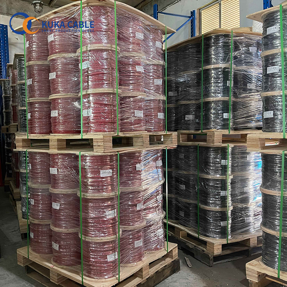 DC 1500V TUV сертифицированный черный/красный 16 мм одножильный Солнечный PV кабель