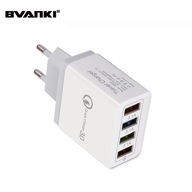 Питание от USB настенное зарядное устройство 5V 3.1A переносное зарядное устройство для сотового телефона, мульти USB зарядное устройство с 4 портами
