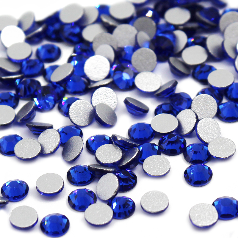 Wholesale Blue Crystal AB Non Hotfix Rhinestone Bling Glass Gems Stone for DIY Crafts, Nail Art,Shoes,Makeup