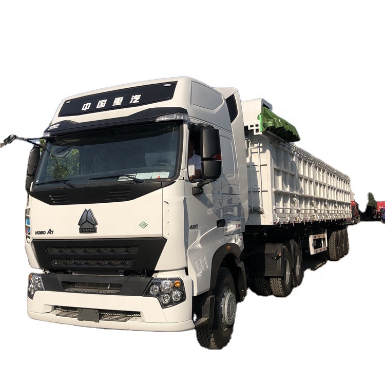 Dump trailer 50 ton 40 ft flatbed container semi trailer Van Container cargo trailers for Sale