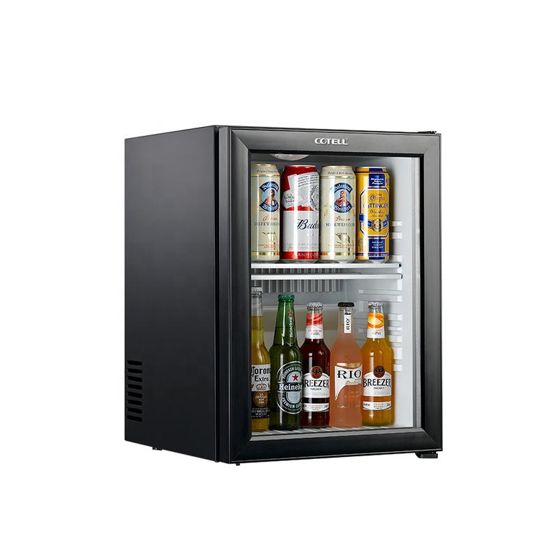 Cotell AR-140AB компактные холодильники OEM ODM ручная пресс-форма для 40L Мини Компактный холодильники стеклянные двери отеля мини бахрома холодильник для комнаты