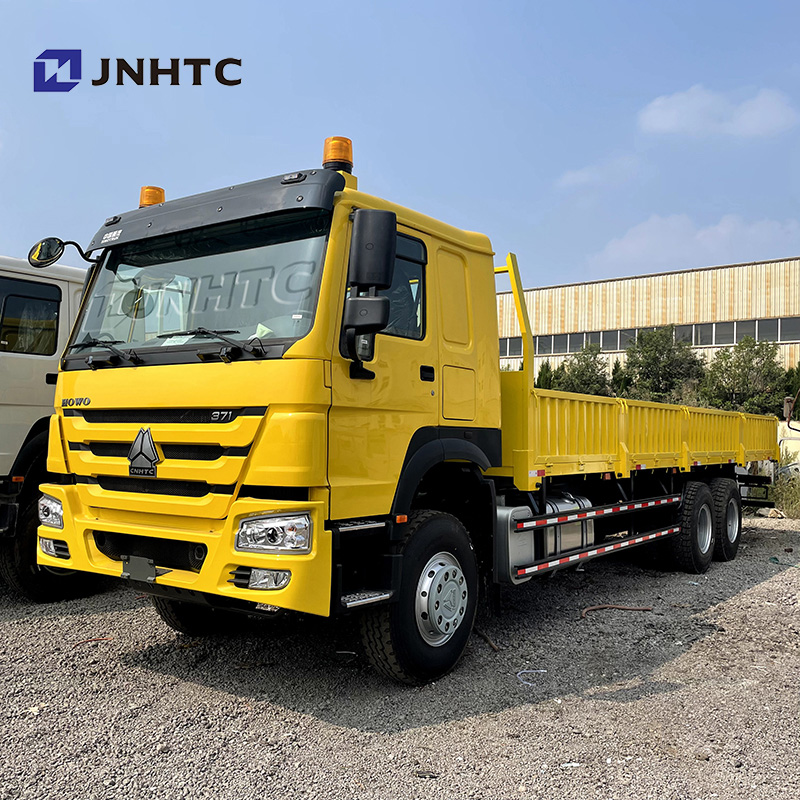 howo truck price 371hp new used 6x4 Column plate cargo truck 10 wheels box van flatbed stake cargo truck