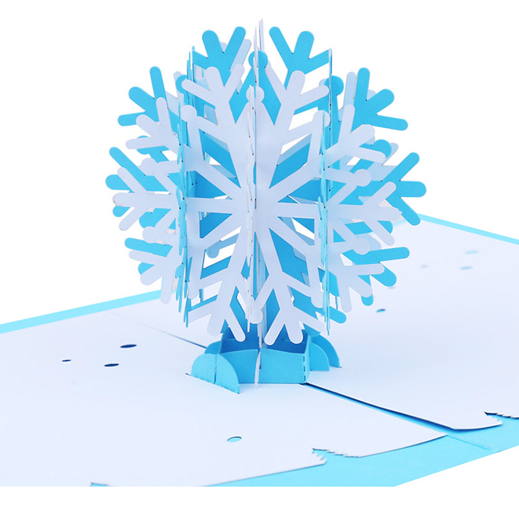 Wholesale Luxury Art Paper Decoration 3D Pop Up Holiday Greeting Christmas Gift Card