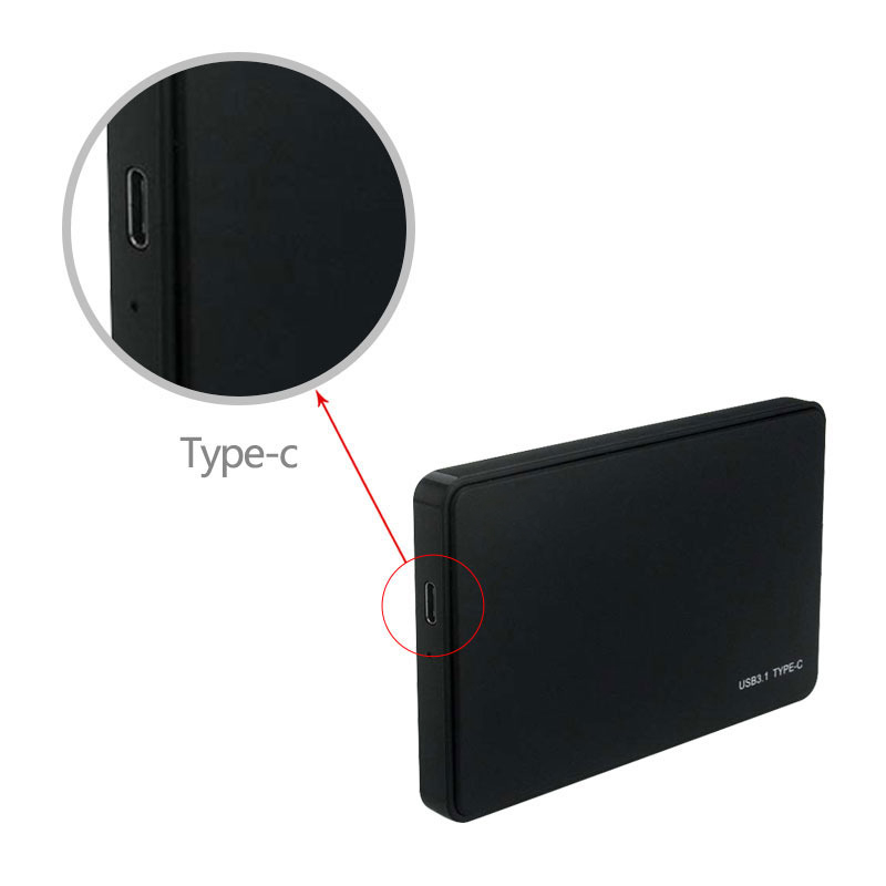 Корпус для жесткого диска с двойным разъемом 2,5 SATA к TYPE-C и USB3.0, корпус для SSD, корпус для жесткого диска USB3.1 для мобильного телефона и ПК