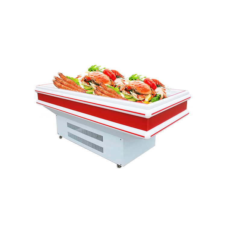 AIhaosi Новый Заказной Супермаркет продовольственный рынок морепродукты свежее мясо креветки льда стол остров морозильник холодильное оборудование
