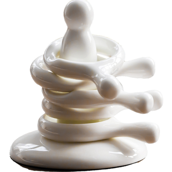 Creative sets of 6 white ceramic kitchen utensils chopstick rest holder for kitchenware