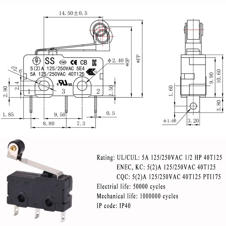 Высоко kw12 электрические мини 5a 250v kw4a (ы) 10t85 микро переключатель