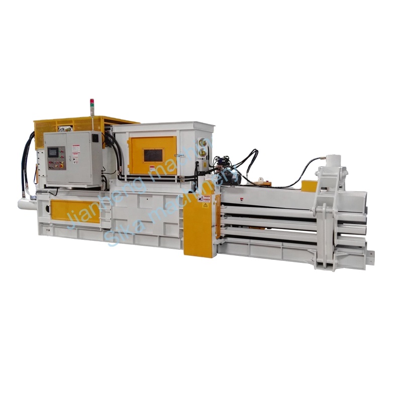Automatic horizontal waste paper cardboard plastic compress machine baler machine
