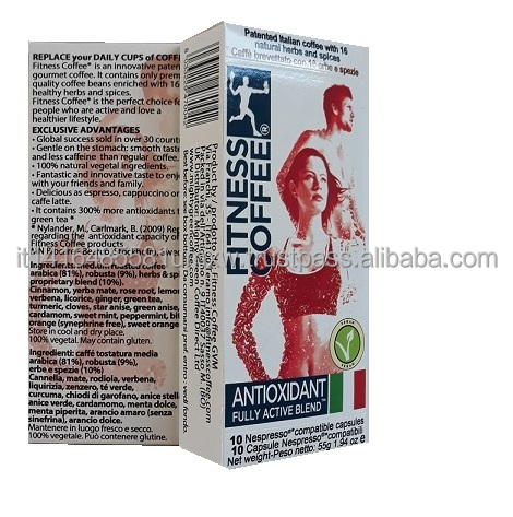 Фитнес кофе антиоксидант, кофе для похудения, капсулы, совместимые с Nespresso в коробках из 10 капсул