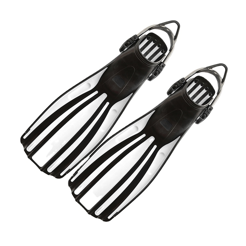 Custom Durable Rubber Long Fins for Adults Colorful Spring Shoelace Design for Scuba Diving and Swim