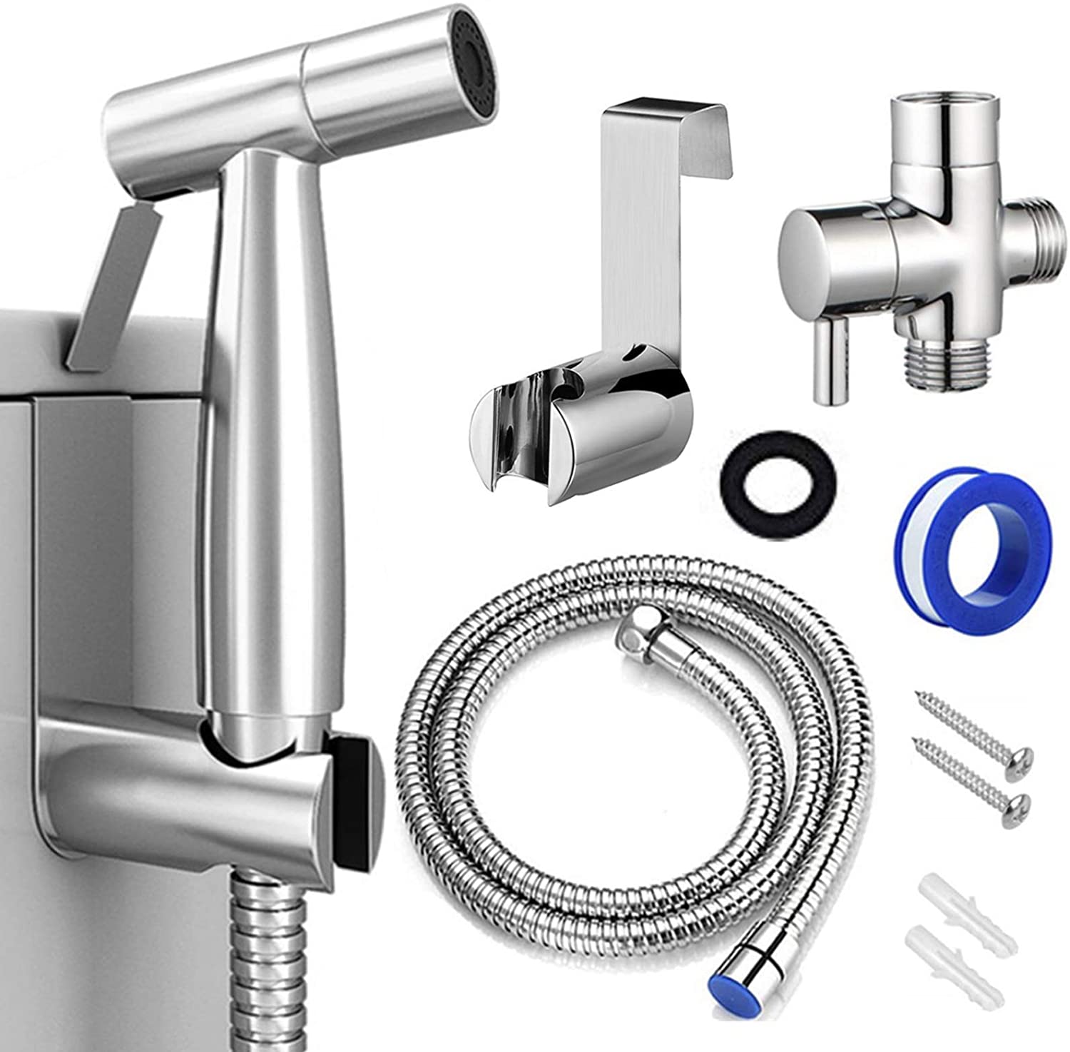 Redge Bidet Sprayer for Toilet, Handheld Cloth Diaper Sprayer, Bathroom Jet Sprayer Kit Spray Attachment with Hose