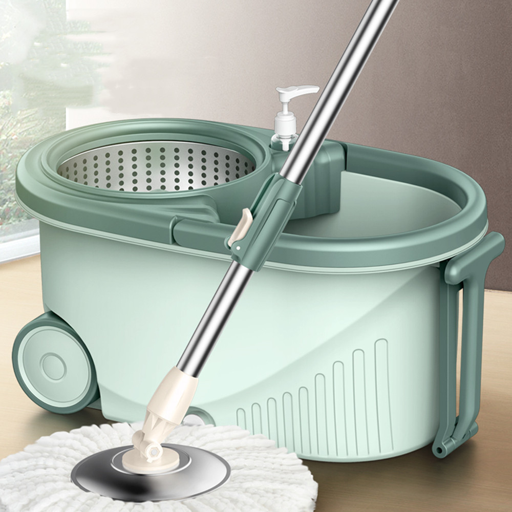 Multifunction Household Stainless Steel Mop with bucket Spin Microfiber Cleaning Magic Mop