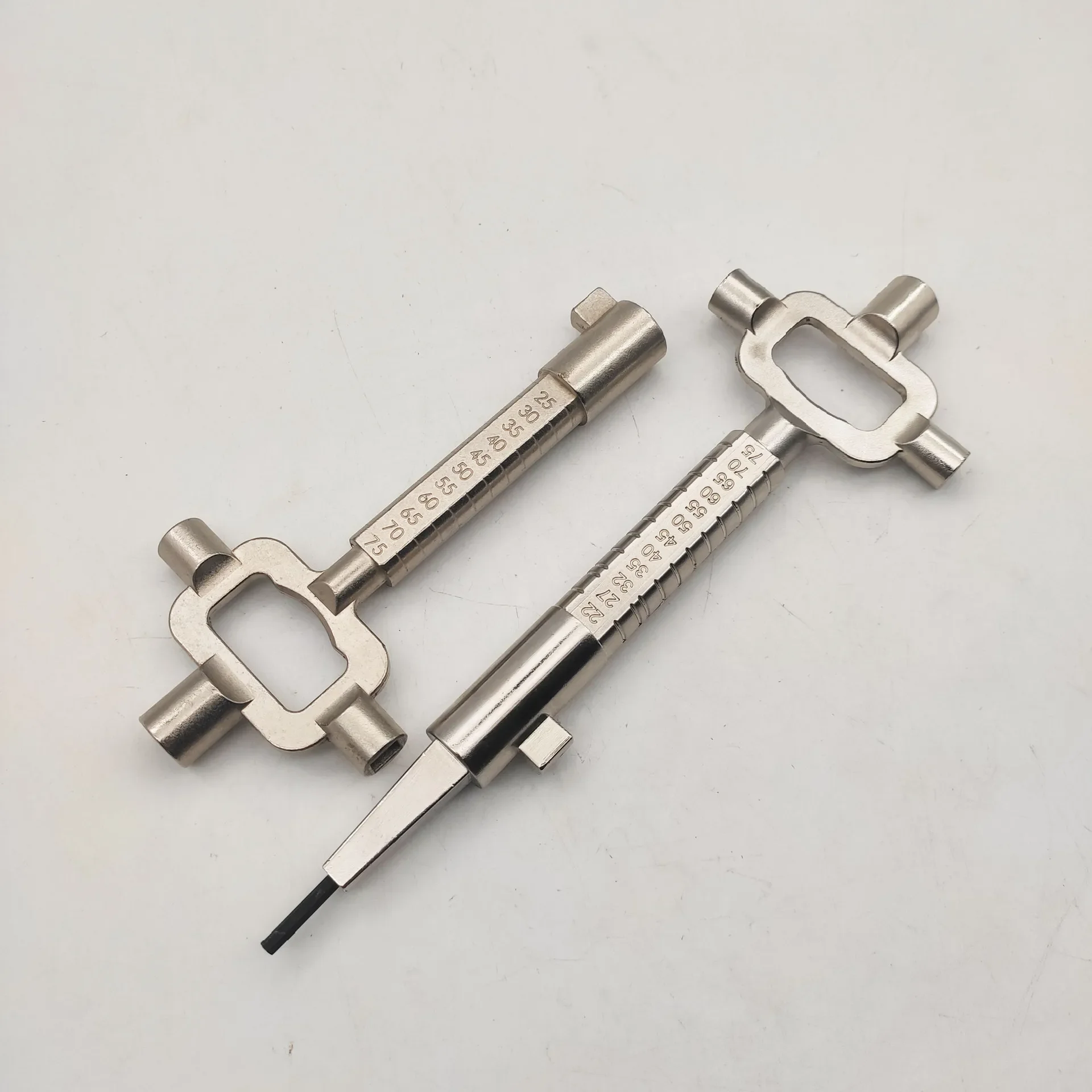 Silver Locksmith Tool Multi Purpose Lock Cylinder Gauge Cam Turner Spindle Removal Accessories