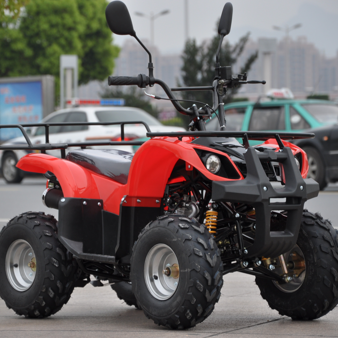 New model cheapest Front rear oil shock 4x4 110cc 125cc 4 Wheeler 60km/h Electric Start atvs quad for adults