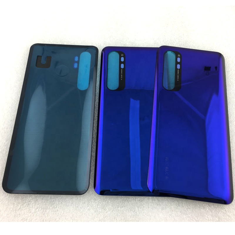 Задняя крышка батарейного отсека хорошего качества для mi note 10 lite, задняя крышка синего цвета